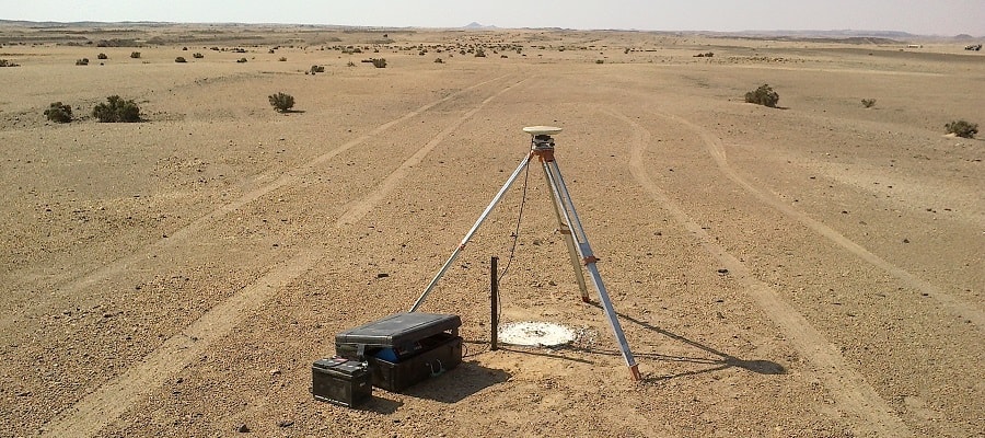 Survey Control Point in Desert