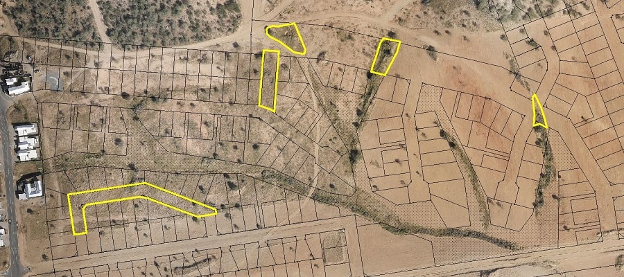 Aerial Image of Mining Area with Contours
