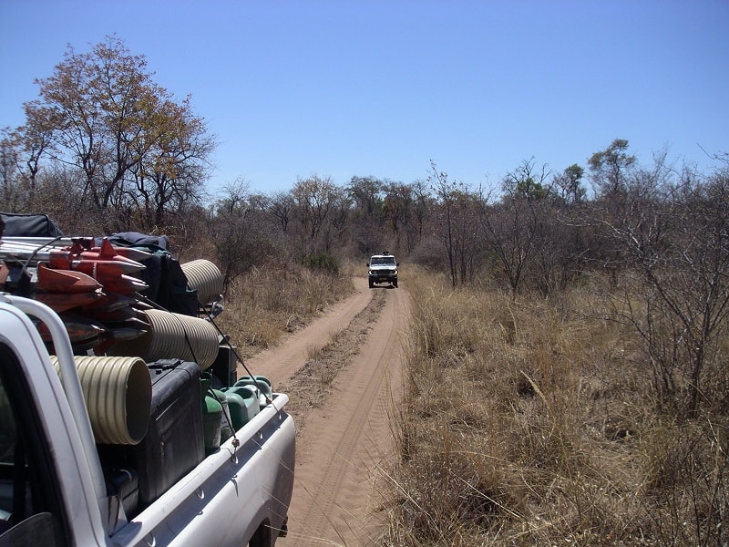 Loaded Pickups on Sand Track