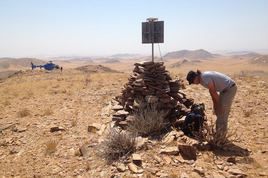 Diether next to Stone Cairn Trigonometrical Beacon