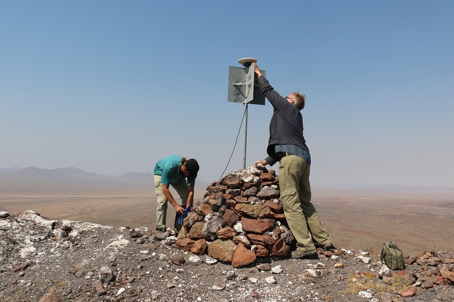 Diether and Wilko at Trigonometrical Beacon with Vein