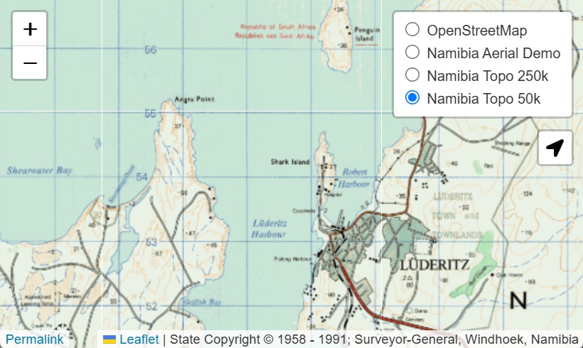 Topographic Map Windhoek